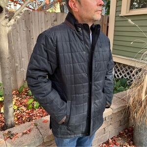 Men’s Dubarry of Ireland Sz Medium winter coat black w/ brown trim Never Worn!